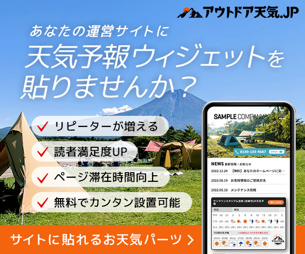 お天気ウィジェットページ